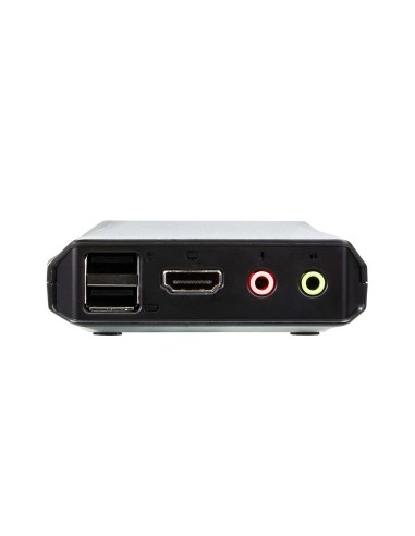 Switch KVM USB 4K HDMI de 2 puertos con cable con selector de puerto remoto