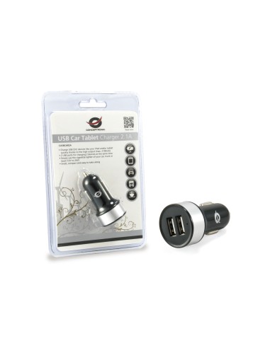 CUSBCAR2A cargador de dispositivo móvil Plata Auto