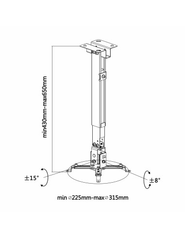 CWP01TSE-049 montaje para projector Pared/techo Blanco