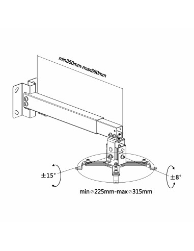 CWP01TSE-049 montaje para projector Pared/techo Blanco