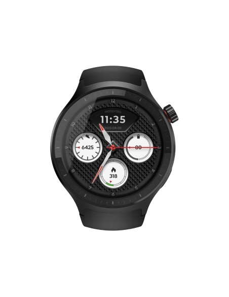 Moto Watch 3,63 cm (1.43") OLED 47 mm Digital Pantalla táctil Negro GPS (satélite)