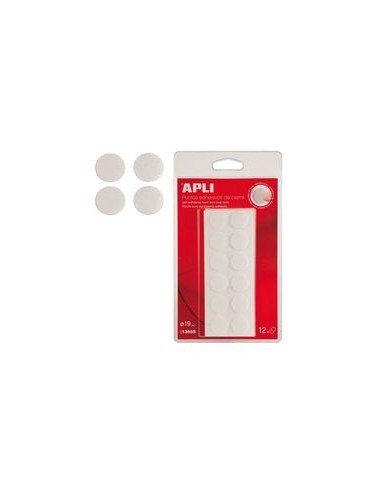 BLISTER 12 PUNTOS VELCRO 19MM BLANCO