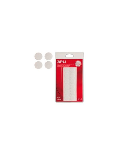 BLISTER 12 PUNTOS VELCRO 19MM BLANCO