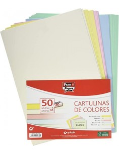 PAQ 50 CARTULINAS FIXO A4 180G SURTIDOS CLAROS