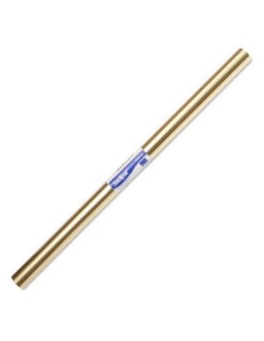 ROLLO CONTINUO PAPEL METALIZADO ORO 05X10M