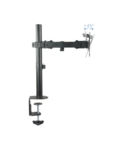Soporte de Mesa Giratorio e Inclinable para 2 Pantallas (Monitor / TV Plasma / LCD / LED) 13  32, de Dos Brazos, Negro