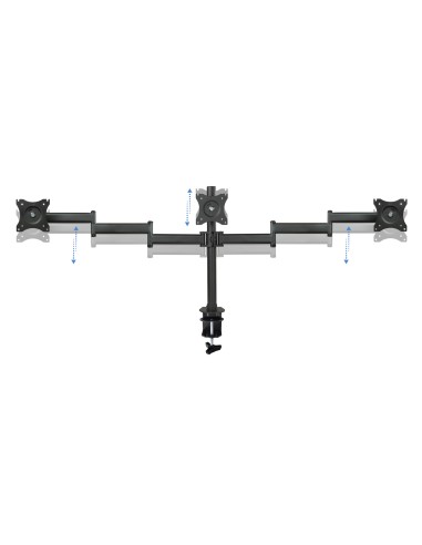 Soporte de mesa para 3 pantallas (monitor / plasma / LCD / LED) 13"-27"