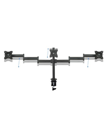 Soporte de mesa para 3 pantallas (monitor / plasma / LCD / LED) 13"-27"