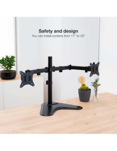 DB1702TN-B soporte para monitor 81,3 cm (32") Negro Escritorio