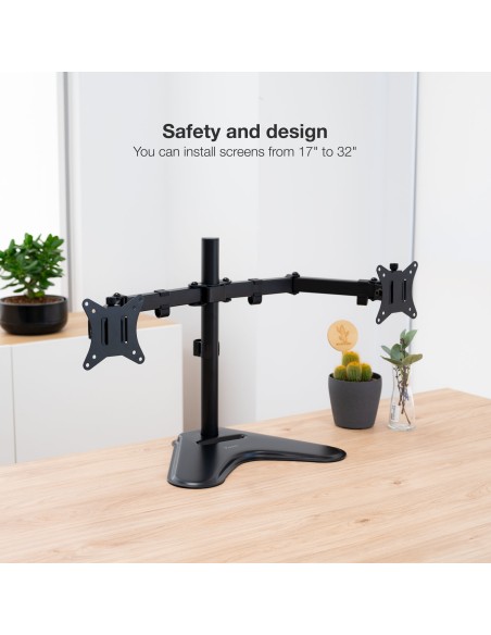 DB1702TN-B soporte para monitor 81,3 cm (32") Negro Escritorio