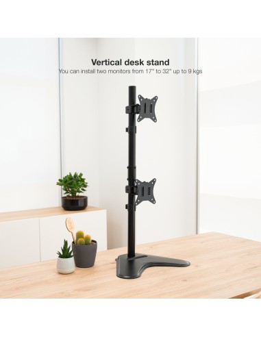 DB1703TNV-B soporte para monitor 81,3 cm (32") Negro Escritorio