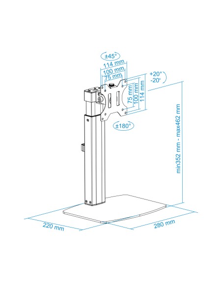 Soporte de mesa (monitor / plasma / LCD / LED) 17" - 32"