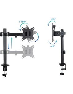 Soporte de Mesa para 2 Pantallas 17"-27", Negro 2