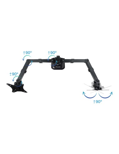 Soporte de Mesa para 2 Pantallas 17"-27", Negro