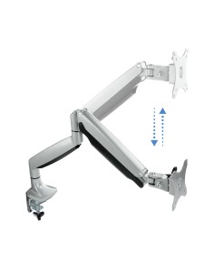 Soporte de Mesa Giratorio e Inclinable para Pantalla (Monitor / TV Plasma / LCD / LED) 13  32, de Un Brazo, Plata 2