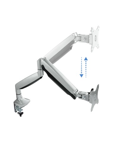 Soporte de Mesa Giratorio e Inclinable para Pantalla (Monitor / TV Plasma / LCD / LED) 13  32, de Un Brazo, Plata