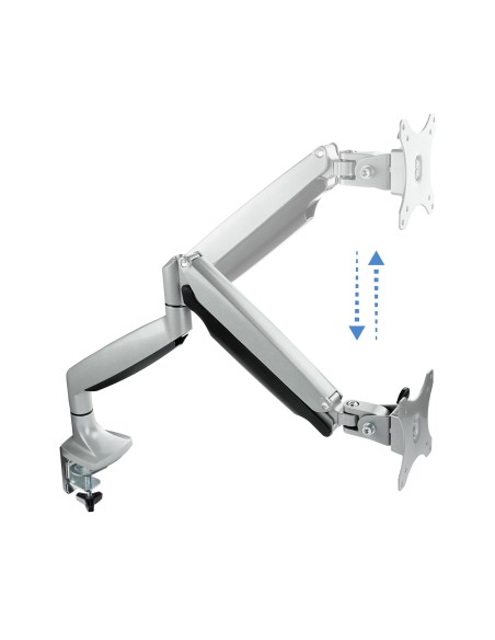 Soporte de Mesa Giratorio e Inclinable para Pantalla (Monitor / TV Plasma / LCD / LED) 13  32, de Un Brazo, Plata