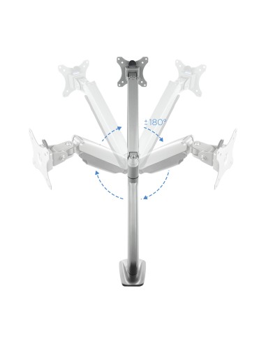 Soporte de Mesa Giratorio e Inclinable para Pantalla (Monitor / TV Plasma / LCD / LED) 13  32, de Un Brazo, Plata