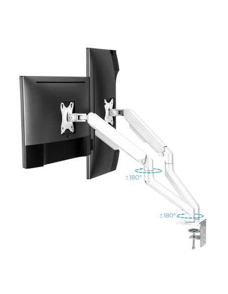 DB4132TNR-W soporte para monitor 81,3 cm (32") Abrazadera/Atornillado Blanco