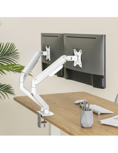 DB4132TNR-W soporte para monitor 81,3 cm (32") Abrazadera/Atornillado Blanco