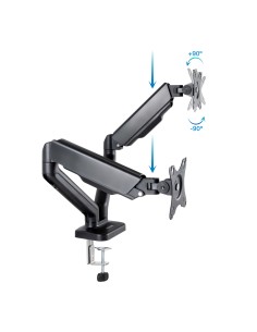 Soporte de Mesa para 2 Pantallas 17"-32", Negro 2