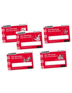 READ WRITE INC PHONICS GET WRITING RED DITTY BOOKS 1 5 MIXED