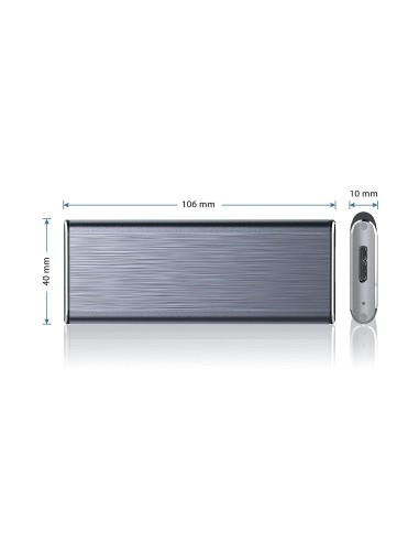 DDE03G caja para disco duro externo Caja externa para unidad de estado sólido (SSD) Gris M.2
