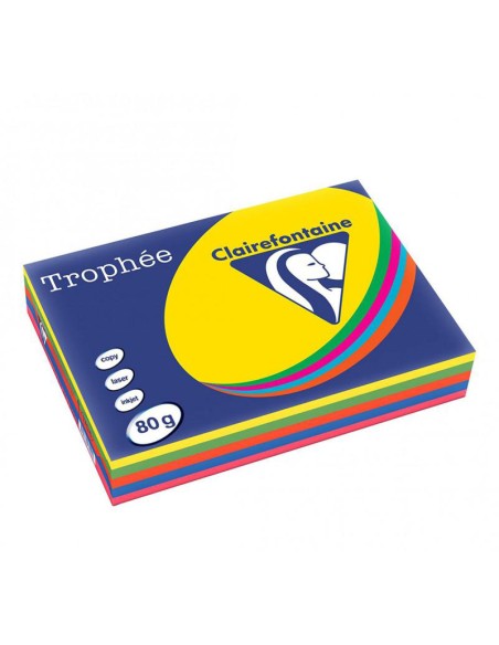 1704SC papel para impresora de inyección de tinta A4 (210x297 mm) 500 hojas Azul, Verde, Naranja, Rosa, Amarillo