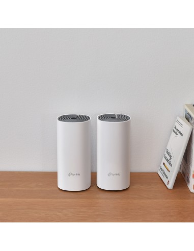 Deco E4 (2-pack) Doble banda (2,4 GHz / 5 GHz) Wi-Fi 5 (802.11ac) Blanco, Gris Interno