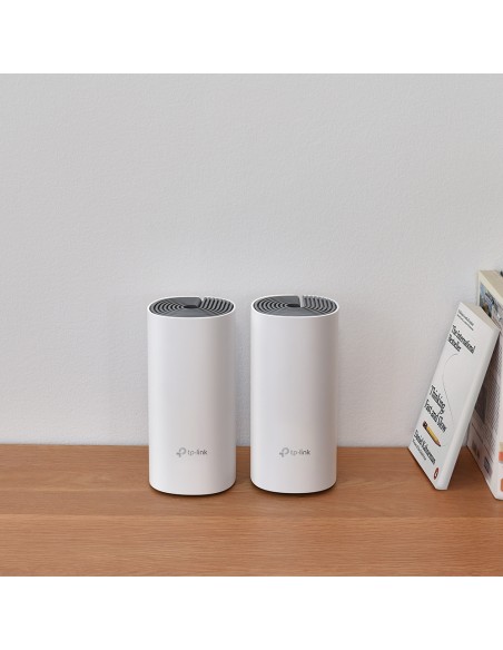 Deco E4 (2-pack) Doble banda (2,4 GHz / 5 GHz) Wi-Fi 5 (802.11ac) Blanco, Gris Interno
