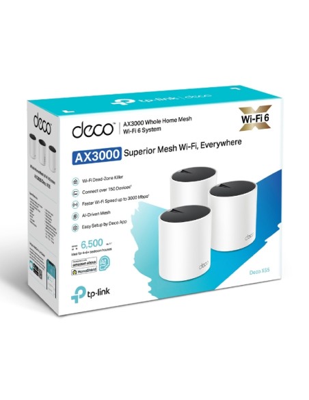 AX3000 Doble banda (2,4 GHz / 5 GHz) Wi-Fi 6 (802.11ax) Blanco 3 Interno