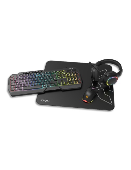 Kenta 4 in 1 RGB Gaming Kit, Negro