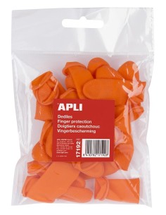 BOLSA 20 DEDILES APLI TALLA M NARANJA 17192