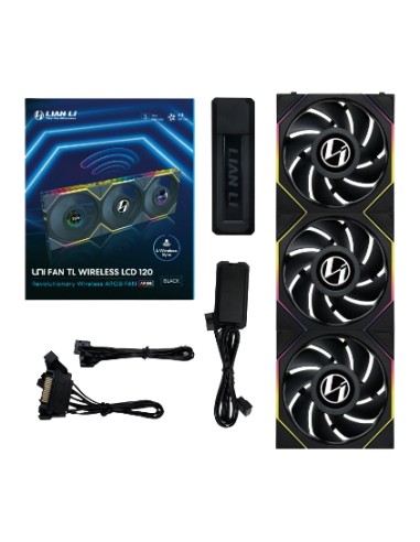 12TLLCD1W3B sistema de refrigeración para ordenador Carcasa del ordenador Ventilador 12 cm Negro