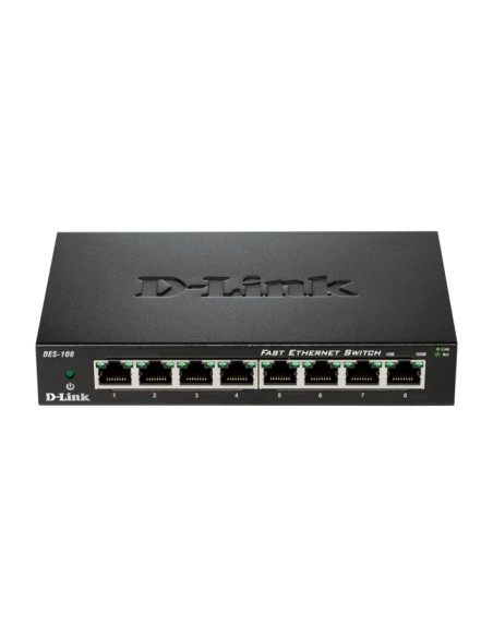 DES-108 switch No administrado Fast Ethernet (10/100) Negro