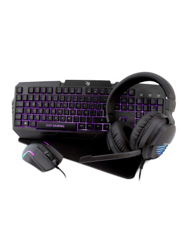Pack gaming DeepX-Wing 2 teclado Ratón incluido USB QWERTY Español Negro
