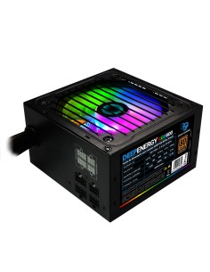 DeepEnergy RGB600 unidad de fuente de alimentación 600 W 20+4 pin ATX ATX Negro