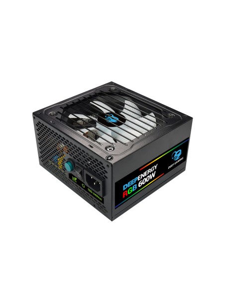 DeepEnergy RGB600 unidad de fuente de alimentación 600 W 20+4 pin ATX ATX Negro