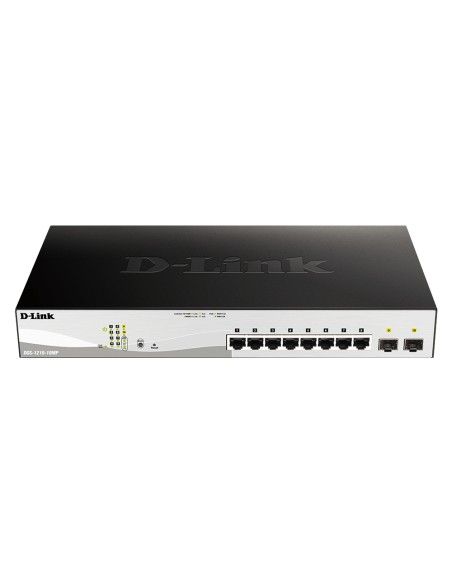 DGS-1210-10MP Gestionado L2 Gigabit Ethernet (10/100/1000) Energía sobre Ethernet (PoE) Negro, Gris