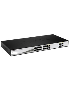 DGS-1210-16 Gestionado L2 Gigabit Ethernet (10/100/1000) Negro