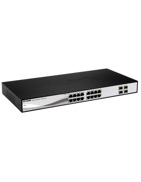 DGS-1210-16 Gestionado L2 Gigabit Ethernet (10/100/1000) Negro