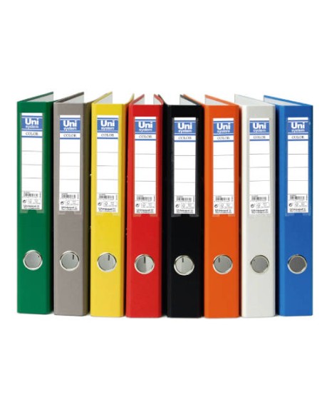 ARCHIVADOR PALANCA 45 A4 2MM COLOR AMARILLO UNISYSTEM COLOR 17269760