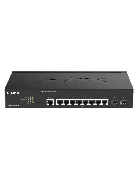 DGS-2000-10P switch Gestionado L2/L3 Gigabit Ethernet (10/100/1000) Energía sobre Ethernet (PoE) 1U Negro