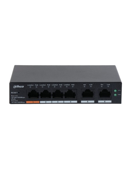DH-CS4006-4GT-60 switch Gestionado L2 Gigabit Ethernet (10/100/1000) Energía sobre Ethernet (PoE) Negro