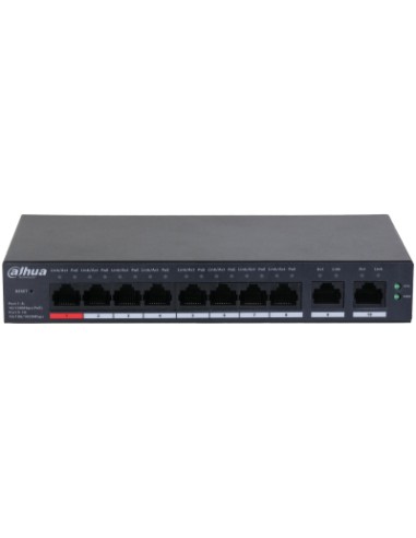 DH-CS4010-8ET-110 switch Gestionado L2 Fast Ethernet (10/100) Energía sobre Ethernet (PoE) Negro