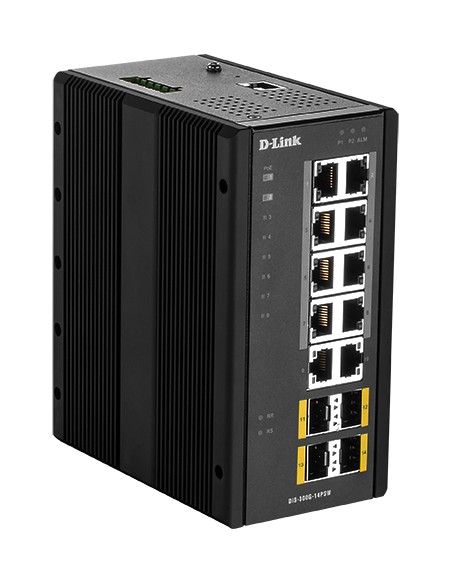 DIS-300G-14PSW Gestionado L2 Gigabit Ethernet (10/100/1000) Energía sobre Ethernet (PoE) Negro