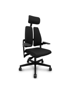 Silla Xilium Duo traslack tejido era negro brazos 3D y cabecero