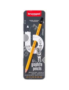 TALENS BRUYNZEEL ESTUCHE DE 6 LÁPICES DE GRAFITO BUROTEK 2H A 4B