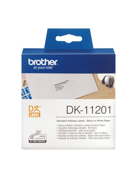 DK-11201 cinta para impresora de etiquetas Negro sobre blanco