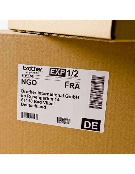 DK-11202 cinta para impresora de etiquetas Negro sobre blanco